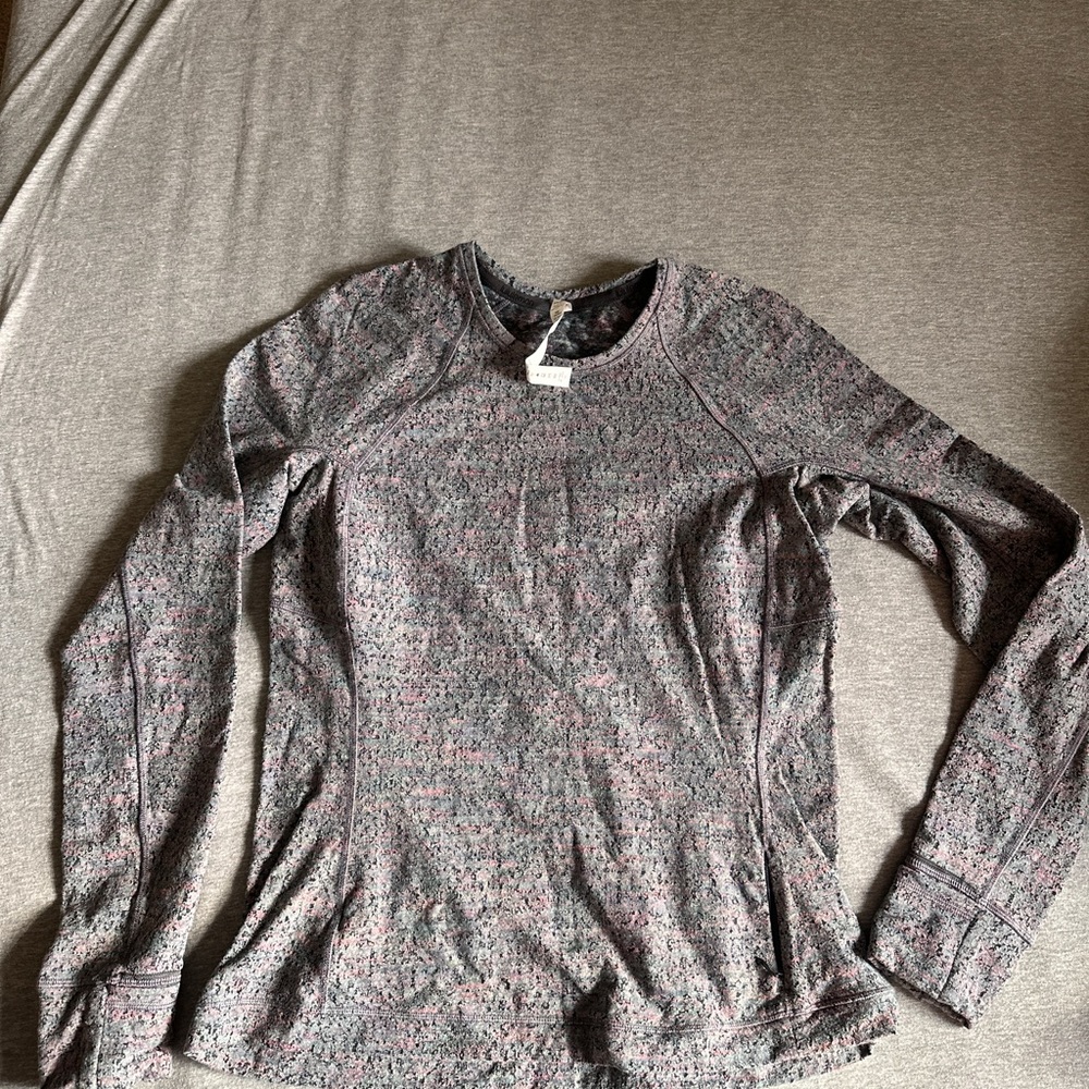 Lululemon Women's Brushed Long Sleeve Patterned Top